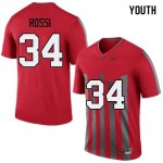 NCAA Ohio State Buckeyes Youth #34 Mitch Rossi Throwback Nike Football College Jersey DPS0645IP